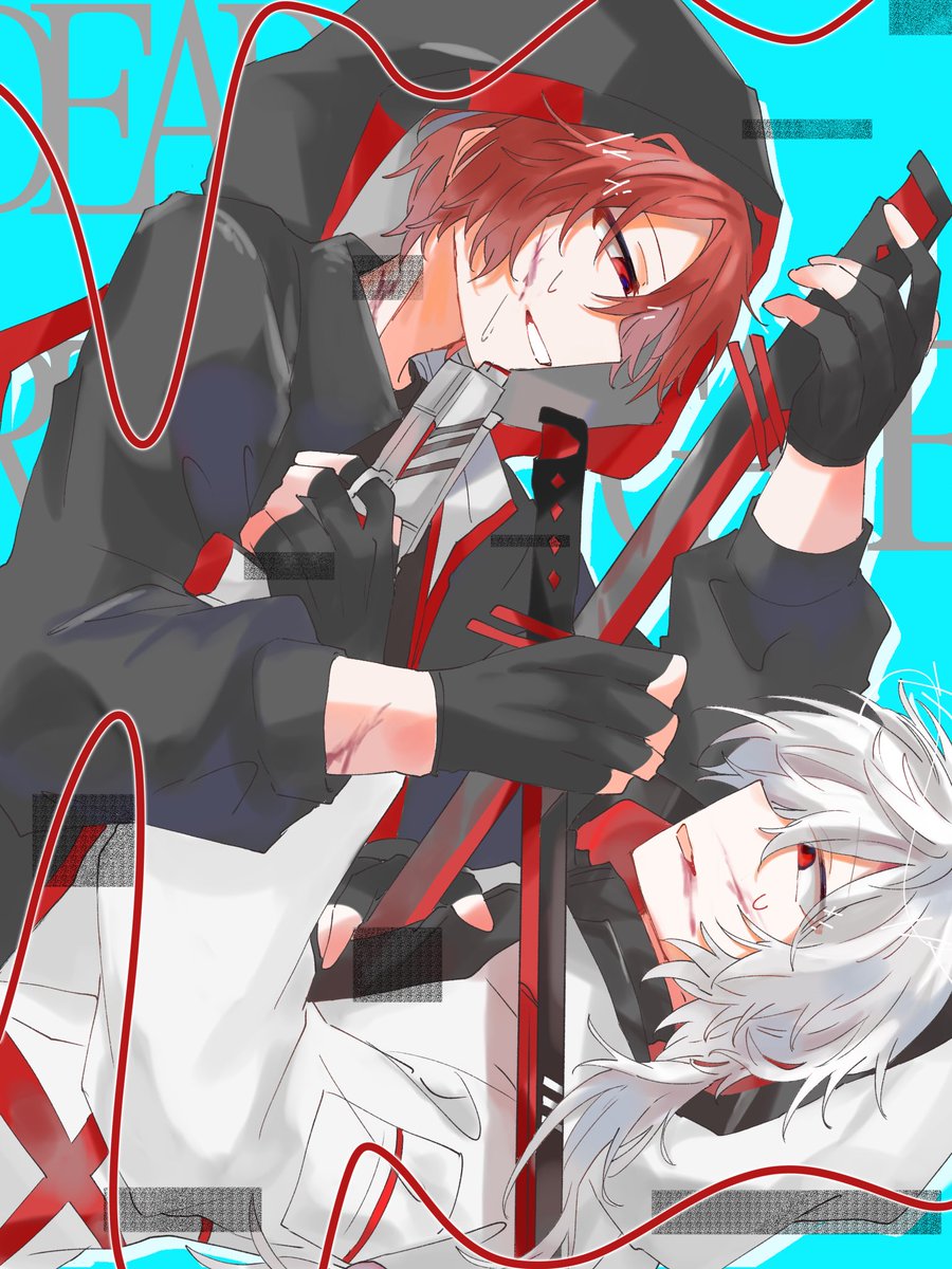 0tsuki_3_'s tweet photo. デッドリぽかぽか組さん⚔️🔫
⚠︎流血、やや距離近 https://t.co/5lLhiraLKE