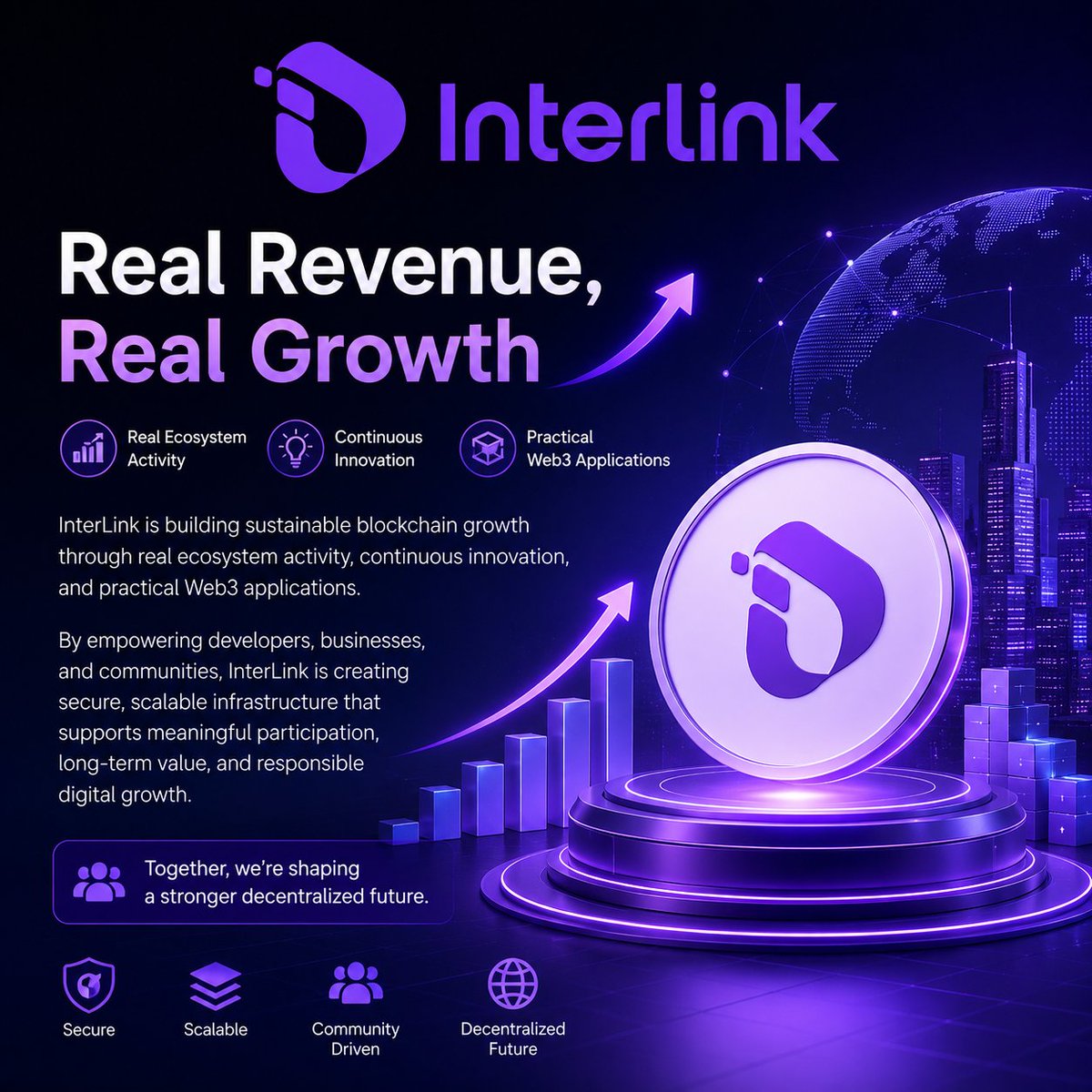 RotonL42572's tweet photo. 📊 Real Revenue, Real Growth 🚀 InterLink empowers developers, businesses, and communities through practical Web3 innovation, secure infrastructure, and sustainable ecosystem growth, creating long-term value for everyone. 💙🌐💜

#InterLink #ITLG #ITL https://t.co/NIBwPsTJjO