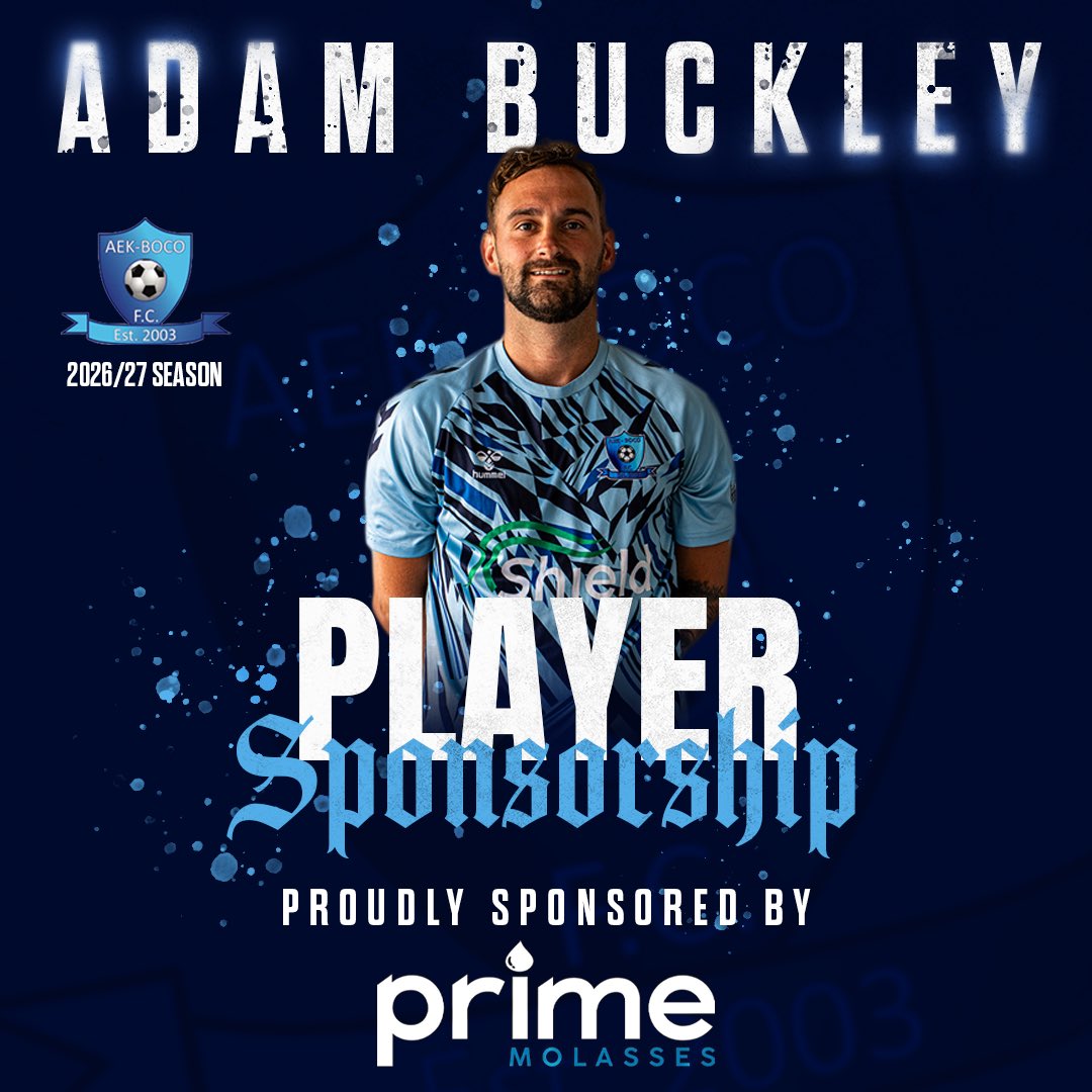 aekbocofc's tweet photo. 𝗣𝗟𝗔𝗬𝗘𝗥 𝗦𝗣𝗢𝗡𝗦𝗢𝗥𝗦𝗛𝗜𝗣 🤝🐻

A huge thank you to Prime Molasses for sponsoring @AdamBuckleyy for the 2026/27 season! 💙

Proud to have their support this season.

Interested in sponsoring a player? Get in touch! 📩

#UPTHEBEARS 🐻 https://t.co/BitCEidekn