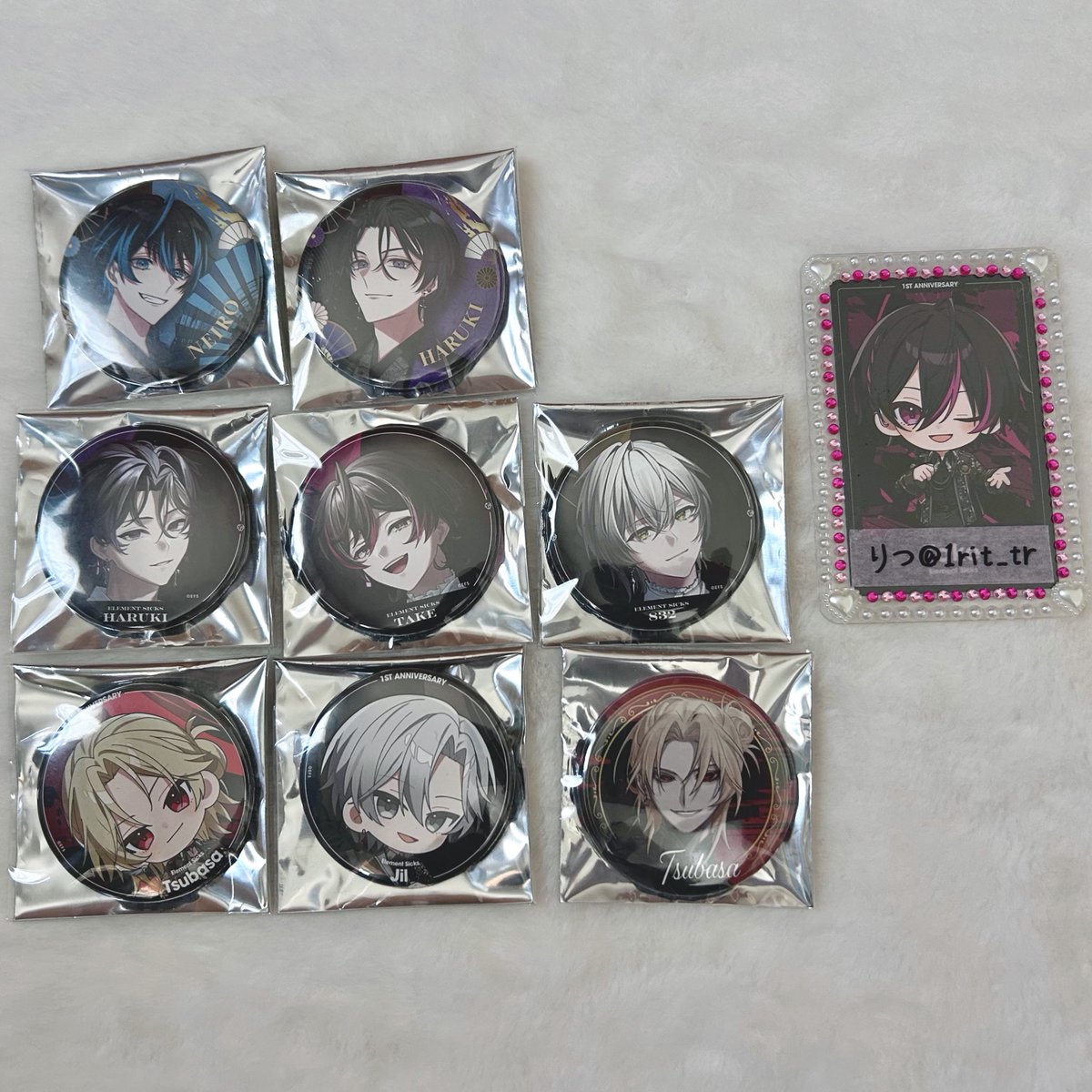 1rit_tr's tweet photo. 【交換】Element Sicks el6 缶バッジ
譲
SAVE 💜🩵
SAVEデフォ 🩵💛
正月等身💜🩵
TS 💜🩷💛
周年SD ❤️🤍
hs ❤️

求
SAVE等身 🩷

別ポスト チェキと纏めても可能。
検索からでもお気軽にお声がけください！
#EL6グッズ交換 #EL6交換 https://t.co/2OVZuH88dK
