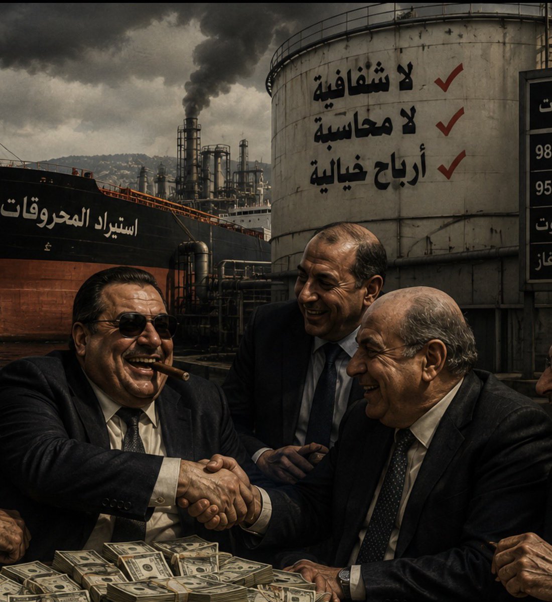 Mouniryouniss's tweet photo. 📌يبلغ حجم استيراد المحروقات في لبنان نحو 5 مليارات دولار سنوياً.

📌 في المقابل، تُفصح شركات استيراد المحروقات عن أرباح لا تتجاوز نحو 15 مليون دولار فقط، أي ما يعادل 0.3% من قيمة الاستيراد!

📌هل هذه الأرقام منطقية؟

📌وأين وزارة المالية والتدقيق الضريبي من هذا القطاع ومن أرباحه الفعلية؟

📌من هنا يجب أن تبدأ الجباية الحقيقية.

📌فبدلاً من البحث دائماً عن ضرائب ورسوم جديدة تطال المواطنين، يمكن جباية ما يجب جبايته من القطاعات الكبرى، ومنها شركات المحروقات، لتأمين جزء من الإيرادات اللازمة لاستكمال زيادة رواتب القطاع العام والمساهمة في تمويل حلّ معضلة النفايات.

📌أين وزارة المالية من مافيا المحروقات؟

📌 أم أن هذه المافيا محمية سياسياً، وتتقاسم جزءاً من أرباحها ومصالحها مع زعماء طوائف، يحميهم بدورهم جمهور طائفي غبي ومتعصّب يواصل الدفاع عنهم، ثم يعود ليشتكي من ارتفاع الأسعار والرسوم والضرائب وتآكل دخله؟!