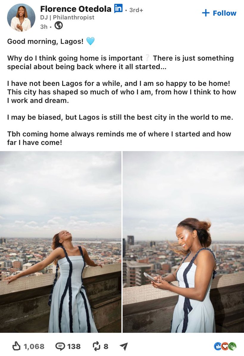 BigTeeReal's tweet photo. Wetin Dj Cuppy Dey find for LinkedIn ? https://t.co/93hAuufnDB