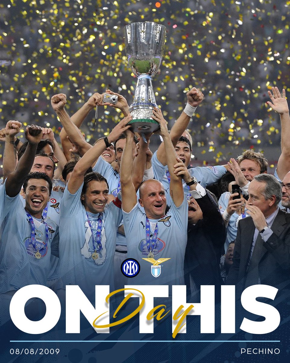 OfficialSSLazio's tweet photo. 🗓️ 08.08.2009 | Supercoppa Italiana 

🆚 Inter
🏆 #INTLAZ 1-2 https://t.co/crhFHLJEKH