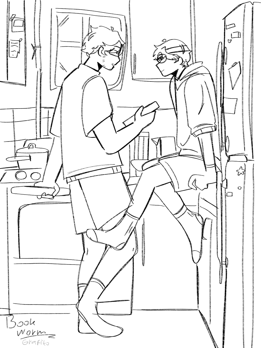 Kapiitiwe's tweet photo. Opening page sketch forrrr the college au comic :) 
#qsmp2 #collegeau #grafito https://t.co/N5zMzlQris