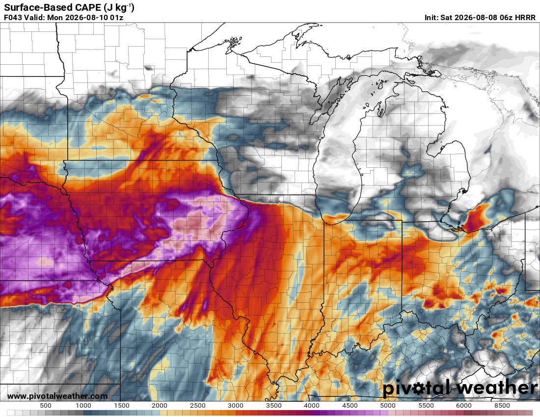 NorthILWX's tweet photo. Color me intrigued on Sunday evenings severe threat across northern IL

An initial supercell to upscale MCS appears most probable but in the first few hours, especially if a storm can really get rooted along this boundary and utilize strong LL winds, it could be an all hazards situation with chance for a tornado.