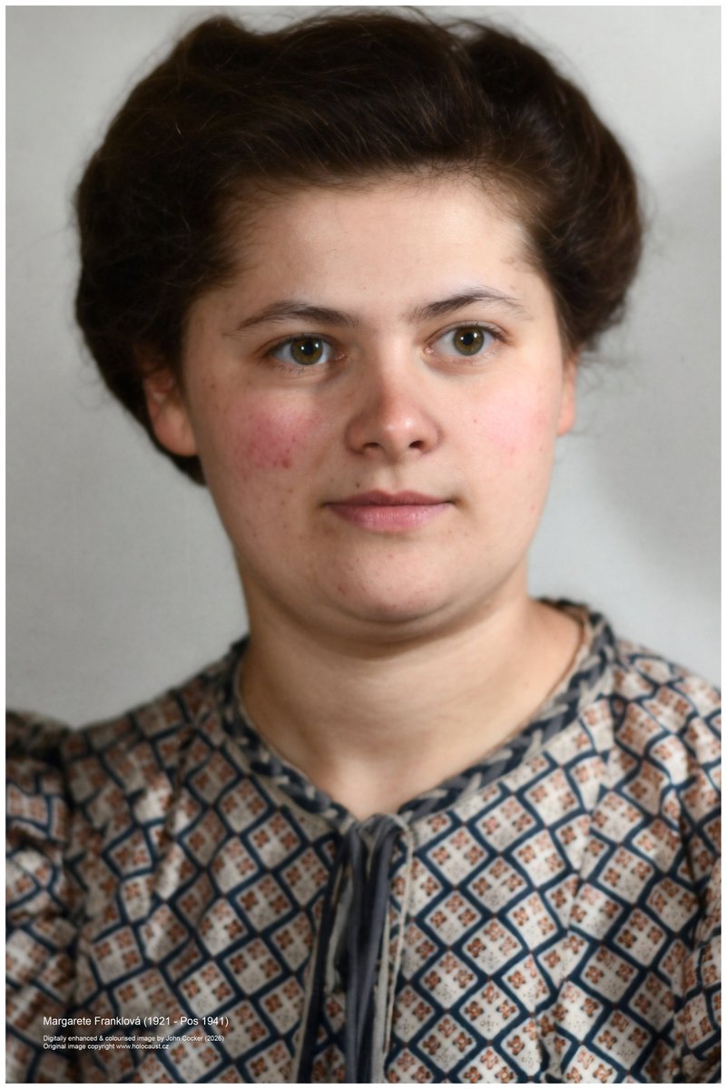 joecocker15's tweet photo. On this day in 1921, a Jewish woman was born in the Sudetenland. Fleeing to Prague following the German invasion, on the 16 Oct 1941, she was deported to the Łódź Ghetto. She perished in the Shoah. Her name was Margarete Franklová https://t.co/171mPSS9aH