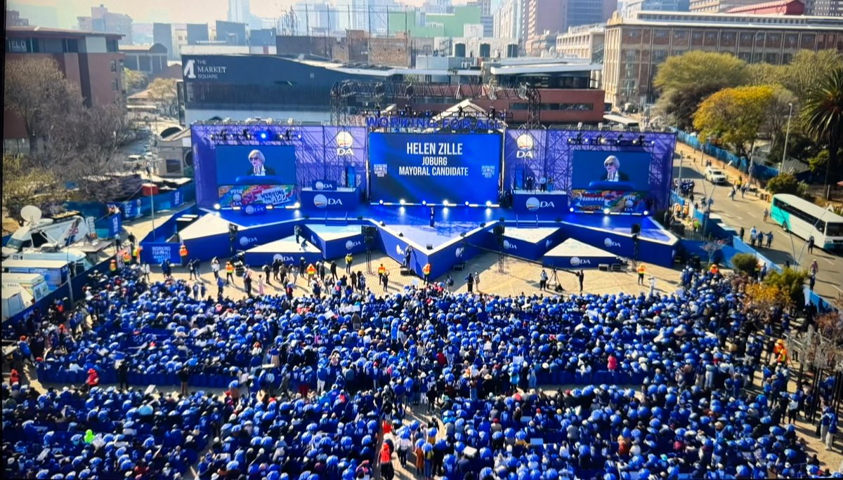 Our_DA's tweet photo. 🔥 The energy is UP in Joburg!

The Working For All Manifesto Launch is in full swing, and the stage is bringing the heat. 💙

#DAManifesto2026 https://t.co/cWDFX17hil