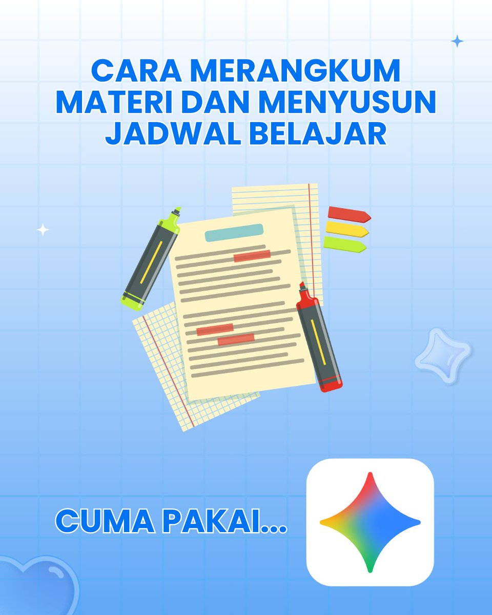 Vallms05's tweet photo. Mau merangkum materi sekaligus menyusun jadwal belajarnya, tapi gatau caranya gimana? 
Yuk, Cobain cara ini.🤩🙌🏻

@googleindonesia
#TeamGoogle #GoogleStudentAmbassador #GSA2026 #Gemini #GoogleAI https://t.co/QZyz6Citg5