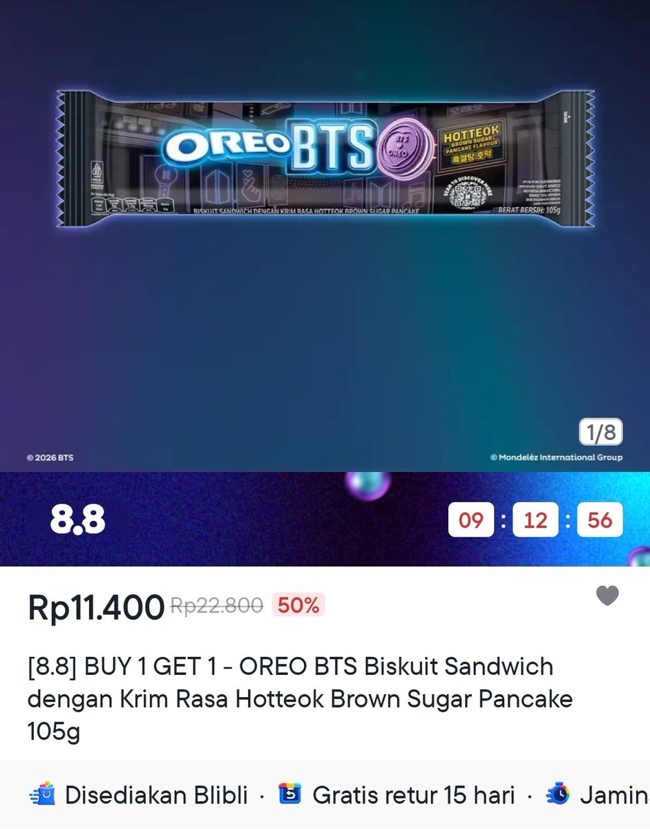 Sahabat_Diskon's tweet photo. Siapa di sini yang belum pernah coba OREO varian ini? 🤔

Biskuit unik yang sempet ramai ini rasanya Hotteok Brown Sugar Pancake! 🥞🇰🇷
​Krim manis gula merah khas Korea-nya beneran pas banget di lidah. https://t.co/vwmRFj8O1u