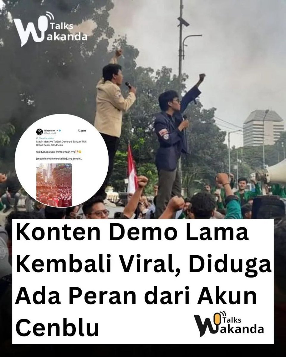 devanoirwandi's tweet photo. Video heboh soal demo Agustus muncul?
Tahan dulu jari lo.
Pastikan bener dulu sebelum sebar. https://t.co/EEsjYGmfpp