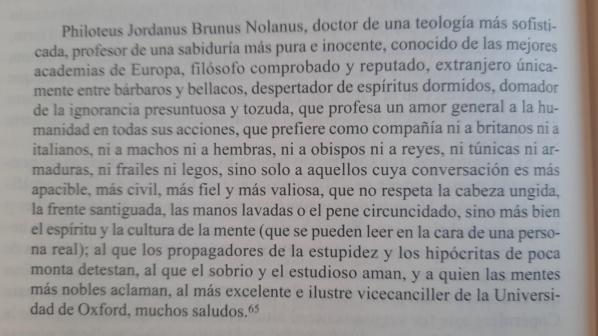 AJDieguez's tweet photo. Así se presentaba en carta Giordano Bruno ante el vicecanciller de Oxford. Estaba cantado que iba a terminar mal sus días. https://t.co/ohvtHKGp3h