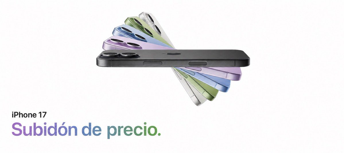 ifrnb's tweet photo. La página web de Apple cuando los iPhone 17 suban de precio (si terminan subiendo como se rumorea). https://t.co/yIg0StKnaq