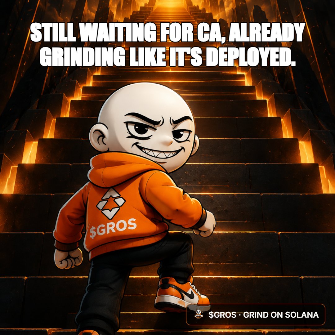 realgrindonsol's tweet photo. Still waiting for CA, already grinding like it's deployed.

$GROS on @solana  @realgrindonsol
#GROS #GrindOnSolana https://t.co/T6TfOCxsjj