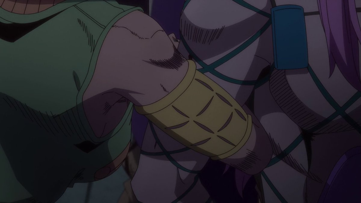 SOCornplate's tweet photo. Ermes links arms with Anasui during Made in Heaven. https://t.co/H0clj7UWQk