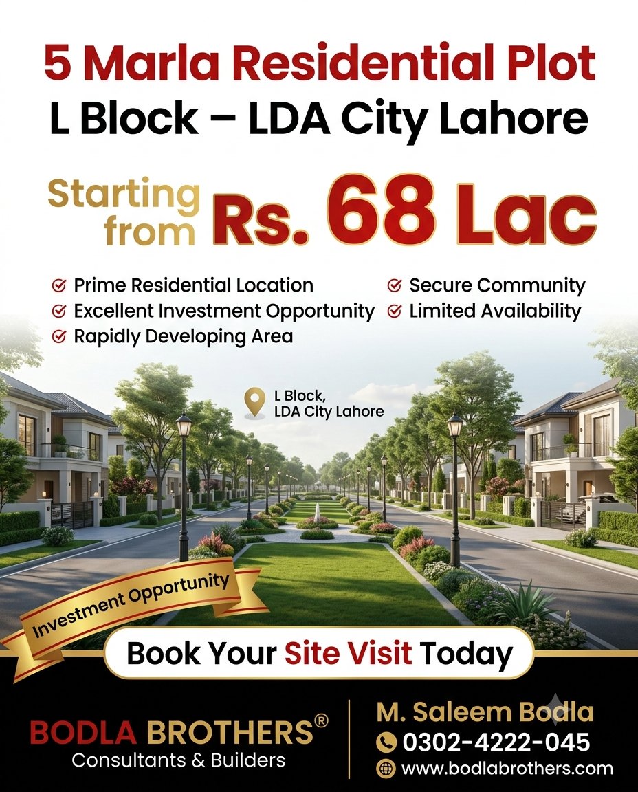 BodlaBrothers's tweet photo. 🏠 LDA City Lahore – Pakistan’s biggest government-backed housing project!

📍 Main Ferozepur Road + Ring Road access  
🌳 Modern planning, parks &amp; smart infrastructure  
✅ Secure LDA ownership | 5 Marla to 2 Kanal plots

#LDACity #Lahore #RealEstate https://t.co/srfB9GTf8G