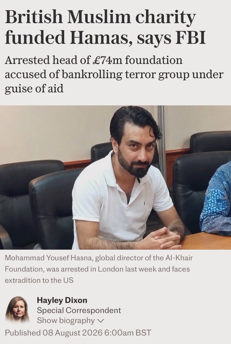SubversiveForce's tweet photo. The same politicians do seem to keep ‘accidentally’ being associated with those involved in alleged terrorism offences.

The British charity Al-Khair Foundation funding Hamas? Surely not. https://t.co/9K4Mq1PzZ4