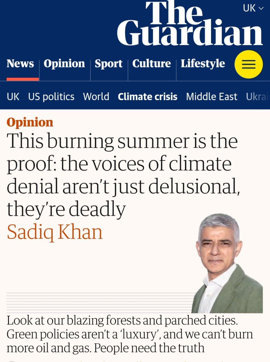 SadiqKhan's tweet photo. Europe and countries across the globe are burning. Britain is facing record heat, drought and wildfires.

The voices of climate delay aren't just delusional, they're deadly.

We need to act now ⬇️

https://t.co/9xte4pSz8j https://t.co/0i31jMxRiN