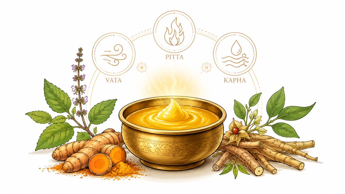 LifePurposeApp's tweet photo. Ghee and Ayurveda: The Definitive Guide to Sacred Fat

Explore ghee and ayurveda from classical texts to modern kitchens. Learn dosage, dosha effects, formulations, and what science actually says.

Read more: https://t.co/dyzMey17sC https://t.co/M8UZTbqgvf