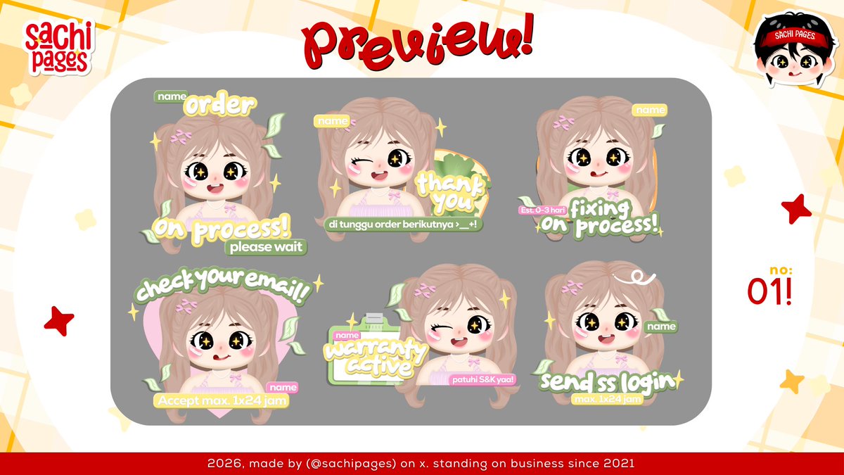 sachipages's tweet photo. 𐔌🍟 𐦯   any interaction will be appreciated >__<  !

   halo!   . .   aku   ada   6   sticker   pack   ready   stock   yang   bisa   di-rename   dengan   harga:   35k!   (  >___ O  !! )  feel   free   to   dm   me   if   you  are   interested!  . .  ꒱ 🍤! 

tags :: #bealanja https://t.co/3HFHUkBruK
