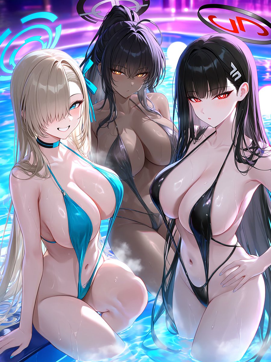 stockingtight's tweet photo. 夜のプール
#ブルアカ #bluearchive https://t.co/yAnLDrKHEO