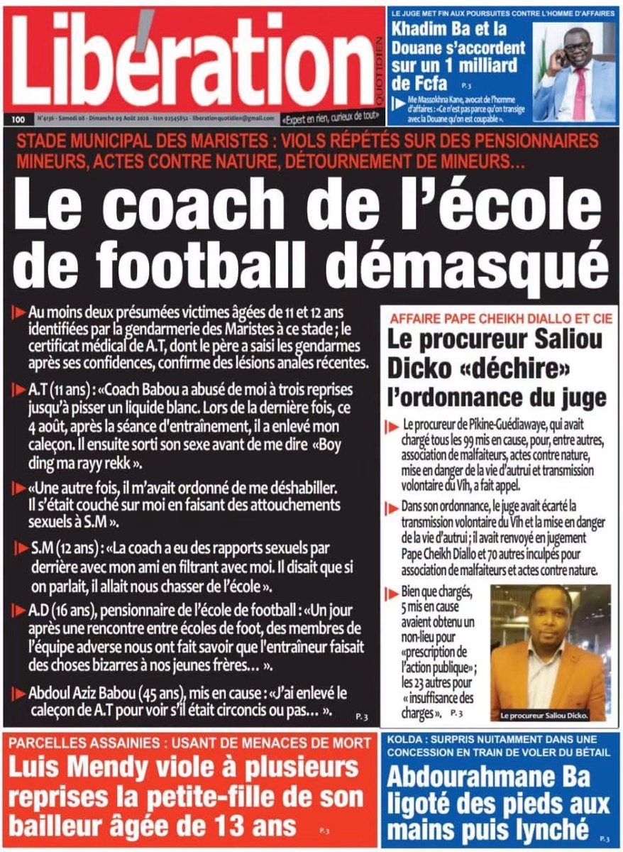 Mo_Njaay's tweet photo. #Dakar,#LibérationSn,#LeQuotidienSn,#LesEchosSn,#LobsSn https://t.co/VNrXkt1qpd