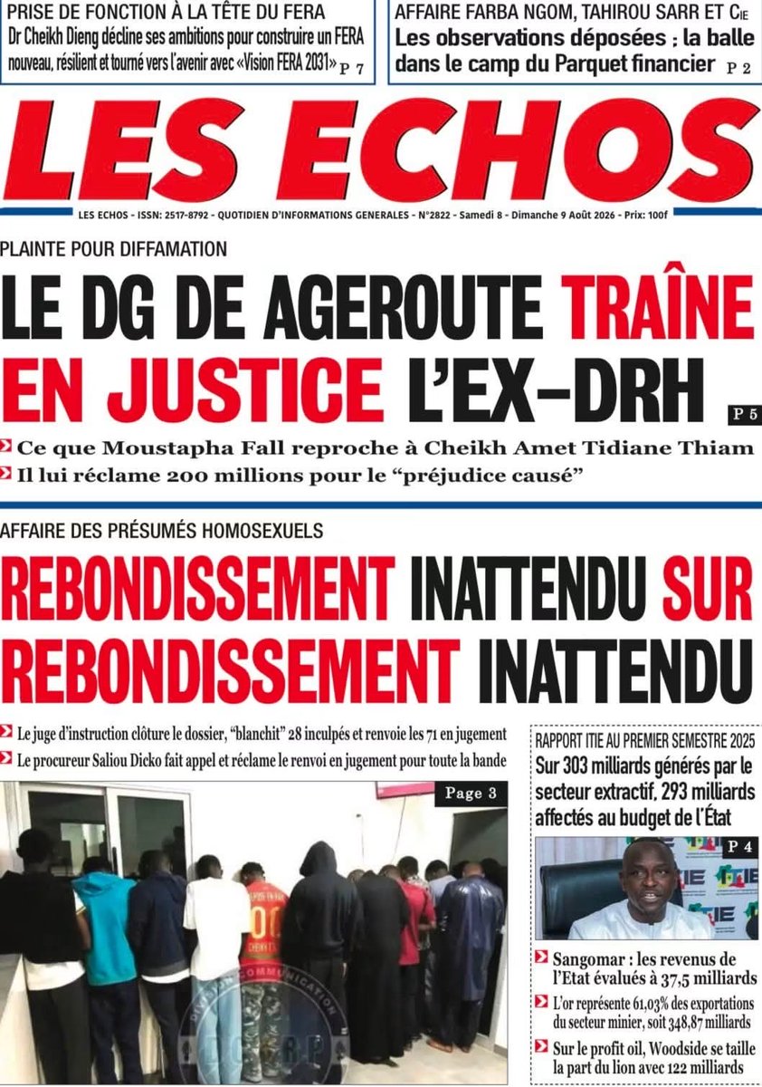 Mo_Njaay's tweet photo. #Dakar,#LibérationSn,#LeQuotidienSn,#LesEchosSn,#LobsSn https://t.co/VNrXkt1qpd