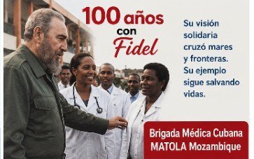 GomezMarib1125's tweet photo. Fidel ,promotor impulsor de la Solidaria Medicina Cubana en el Mundo ,con gestos de humanidad y visión profunda de ayuda por la salud de Cuba y los Pueblos Hermanos
#DesdeMozambique 
#Fidel100
#FidelVive https://t.co/udHTO8QZNC