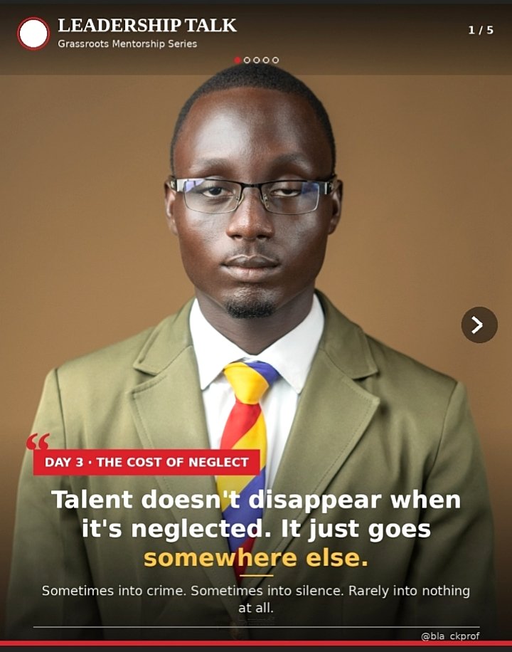 black_Prof_'s tweet photo. Day 3
The Danger of Neglect
Talent doesn't disappear when it's neglected. It just goes somewhere else.
1 in 3 young people reach adulthood without a mentor of any kind, and the gap is growing. (MENTOR)
Silence from adults isn't neutral. It tells a kid: figure it out alone. https://t.co/3iNXelddDI