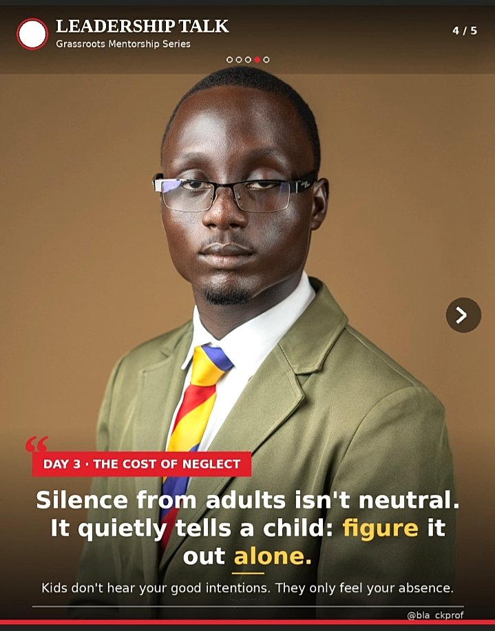 black_Prof_'s tweet photo. Day 3
The Danger of Neglect
Talent doesn't disappear when it's neglected. It just goes somewhere else.
1 in 3 young people reach adulthood without a mentor of any kind, and the gap is growing. (MENTOR)
Silence from adults isn't neutral. It tells a kid: figure it out alone. https://t.co/3iNXelddDI