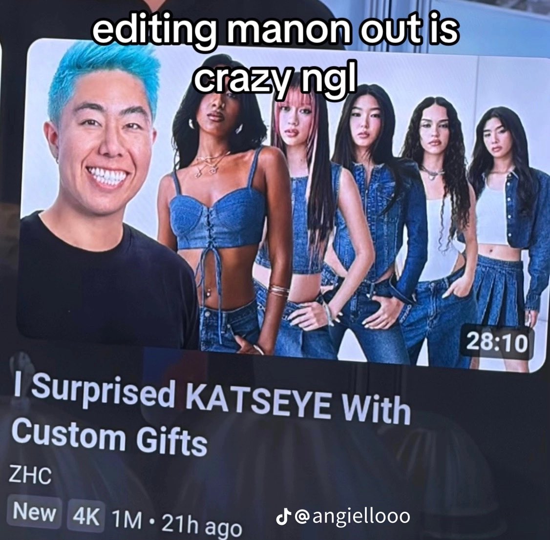 OT1manzanita's tweet photo. I want same energy everywhere! You see those influencers who edited Manon out of photos she was already included in? There is one more member to edit out! journalists who said to not a mention Manon’s name? There is one more name for you to ban! Cause 4 girl are working so hard! https://t.co/E5BsPLk29T