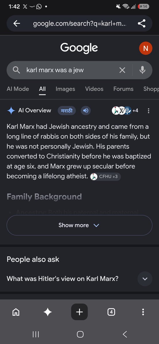 FastLocalGuy's tweet photo. @Rnb129 @sagorika_s Communism was invented by Karl Marx and Karl Marx was a Jew ✡️ 

Same goes to Lenin he had jewish ancestors. https://t.co/yUtkYgqcLa