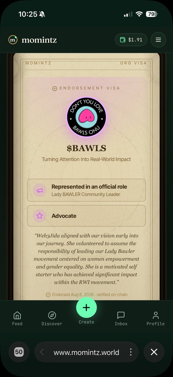 MagicBawls's tweet photo. Congratulations to @web3ji for achieving an onchain endorsement in her Impact Passport for her selfless contributions in the RWI movement.
She volunteered to lead the #GirlsHaveBAWLS2 narrative centered on women empowerment and gender equality.
She has developed a community that onboards and educates women entering into web3 and she pushes the ladies to pursue personal development.
She is a value add leader in our community and Web3 👏
@treegens @RWIrobinhood @Veteran_Token