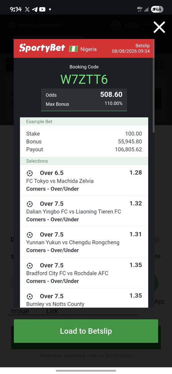 Obongbillion's tweet photo. Corners

W7ZTT6 - 508 odds
HT559Q - 51 odds https://t.co/10LhDDxO76