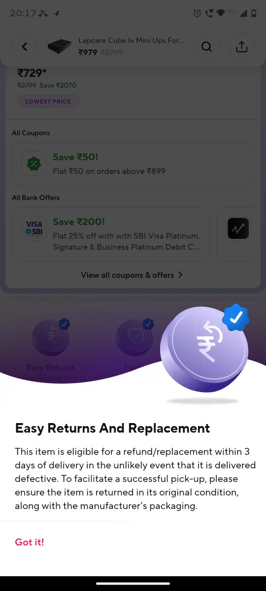writ_and_wit's tweet photo. Extremely disappointing experience. I received a defective/unusable product and reported the issue within the stated return window. The product page clearly promised refund/replacement for defective items, yet Zepto refused to accept the return.
@zeptocares https://t.co/Ga3VgYxoNa