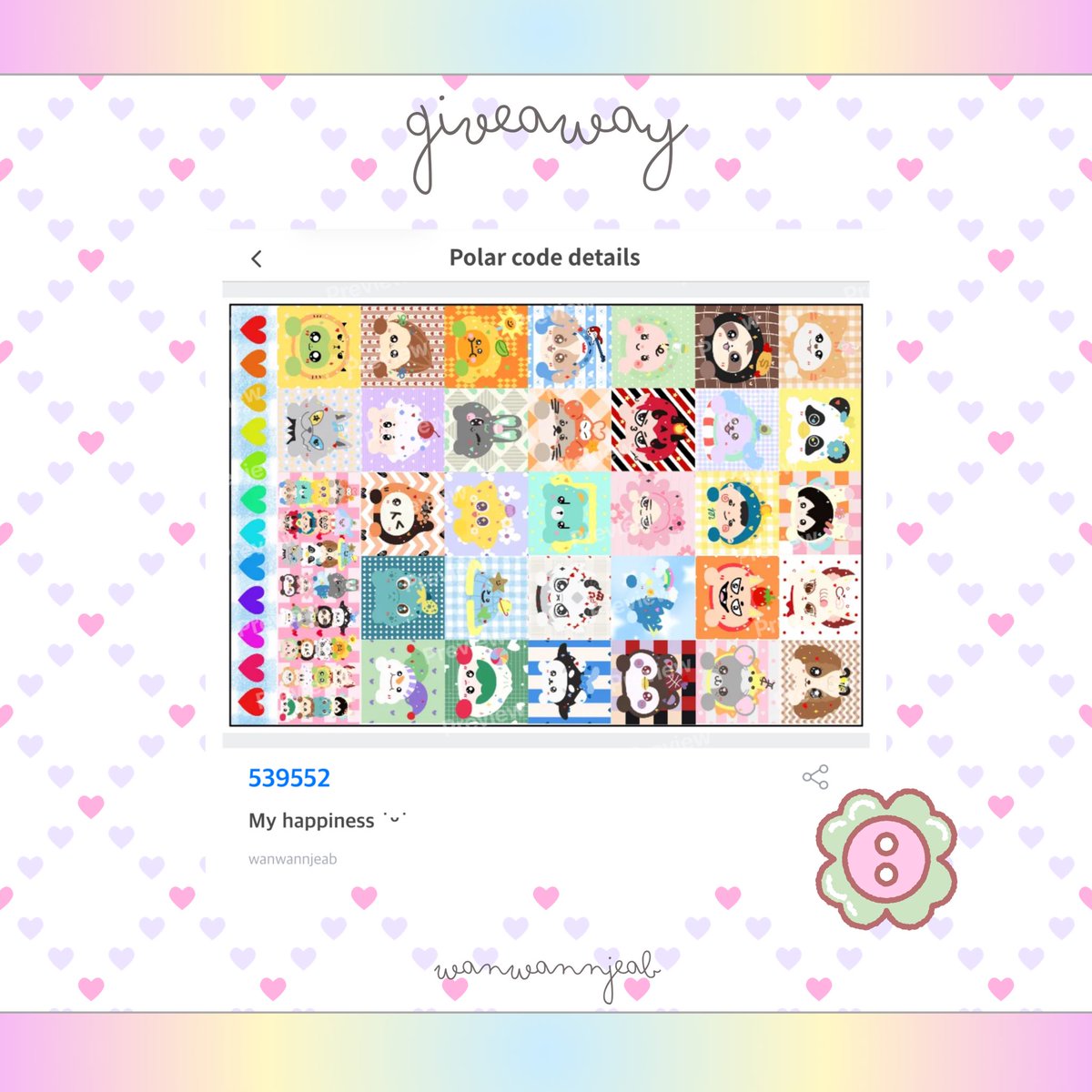 wanwannjeab's tweet photo. Thank you for kindly rt.
𐙚⋆°🧸🛁｡⋆♡

Sticker 
📍 moshi moshi
code : 539552

personal use only.
Please read details in mention naka. https://t.co/c2KJisbAS9