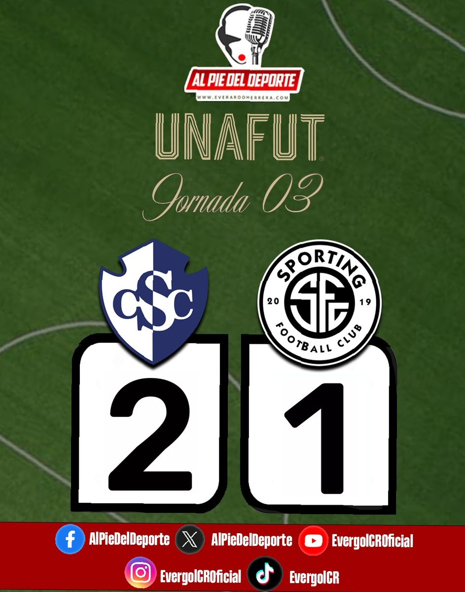 alpiedeldeporte's tweet photo. FINAL: #Cartaginés 2-1 #SportingFC https://t.co/LNJmfwtowk