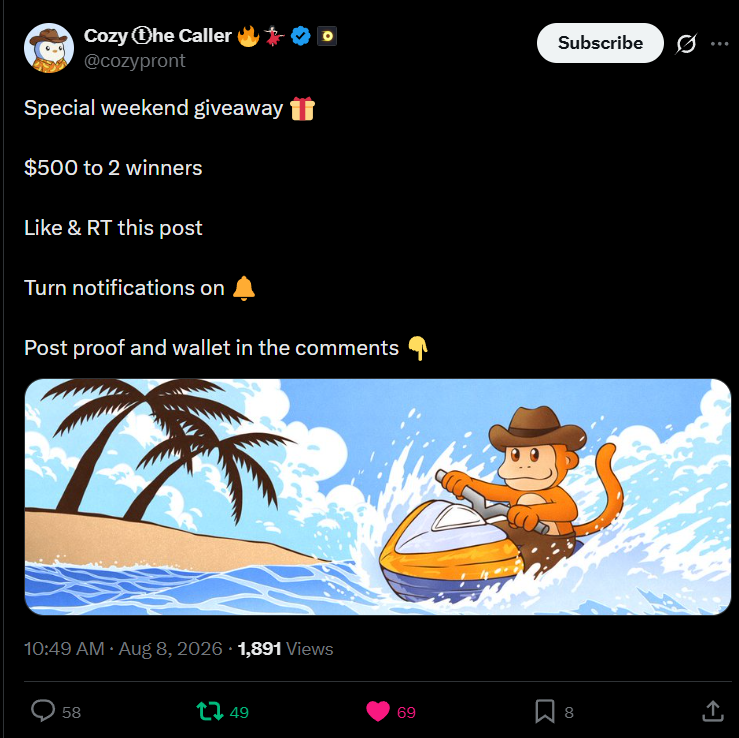 0xWuang's tweet photo. @cozypront donee, hope i win
FzSMCpDN3WFC5VzQtGChgXihZbRdRHQWSHiiZL7mDyoz https://t.co/4ib5TM9Ct9