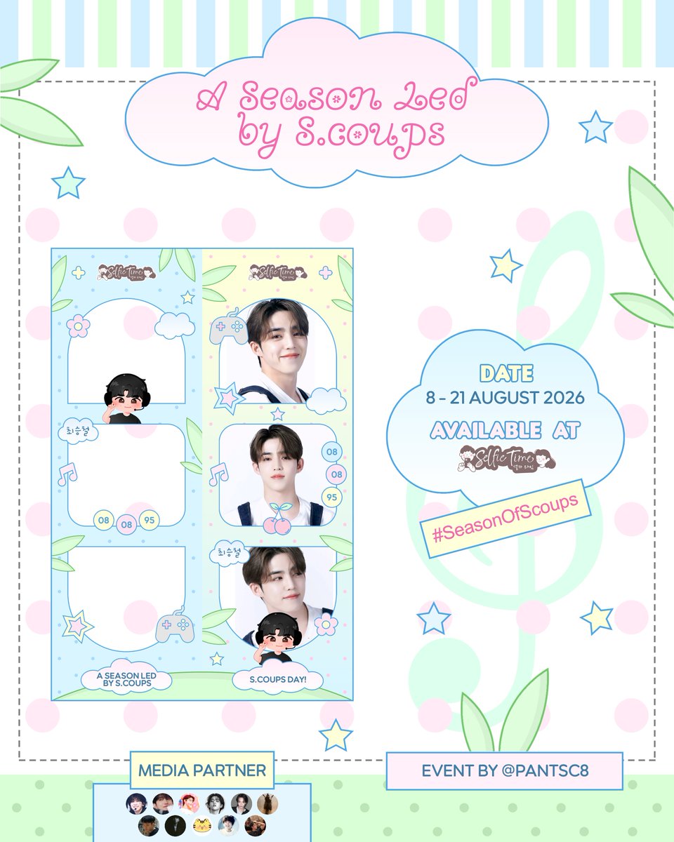 selfietimeid's tweet photo. Happy Birthday, our leader, S.Coups SEVENTEEN 🥳

Rayain momen birthday S.Coups dan pakai frame dari @pantsc8 di Selfie Time 😍

📅 8 Agustus - 21 Agustus 2026
📍 Seluruh Store Selfie Time
 
#SelfieTimeID #SeasonOfSCoups #framefanbase https://t.co/bTSUzd0kGw