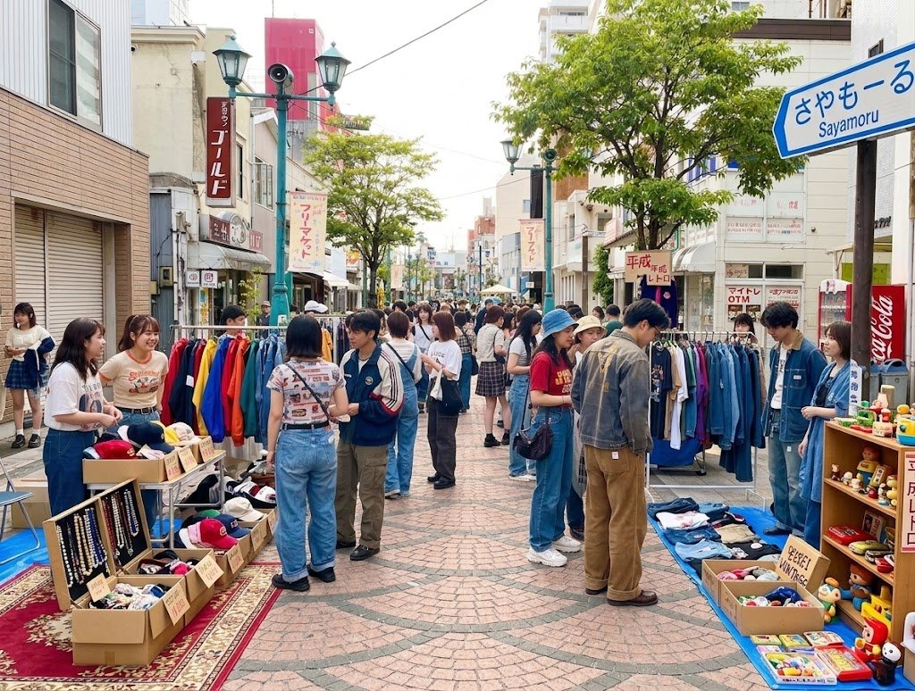 tomomarujp_'s tweet photo. かつて、高崎駅西口・さやもーるでは‼️
伝説のフリーマーケットがっ！！

古着好きの女子・男子が集まる場所😳

平成ファッションや古着ブームの中、掘り出し物を探しに行くのが楽しみな場所

あの頃の、さやもーるは輝いていた✨

#古着 #フリーマーケット #懐かしい #平成ファッション #アメカジ https://t.co/EfGdAQRo2Y