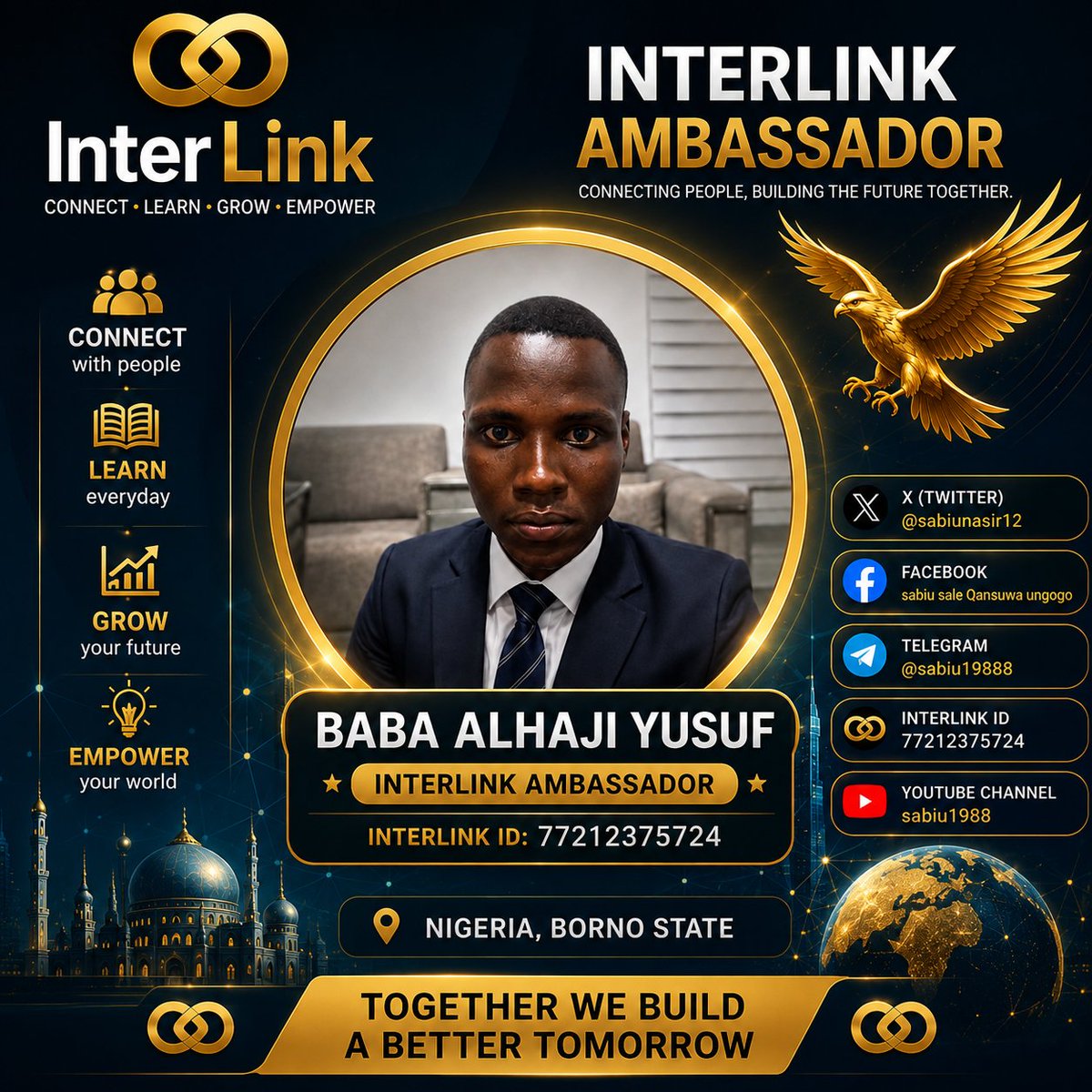 Babaalhajiwn's tweet photo. InterLink is a blockchain project focused on building a Human Network—a system designed to verify that users are real people and connect them within the Web3 ecosystem. InterLink’s stated goal is to build a large global human network.
🆔 InterLink ID
#Interlin #ITLG #ITL #ITLX https://t.co/PrdRsZKjn9