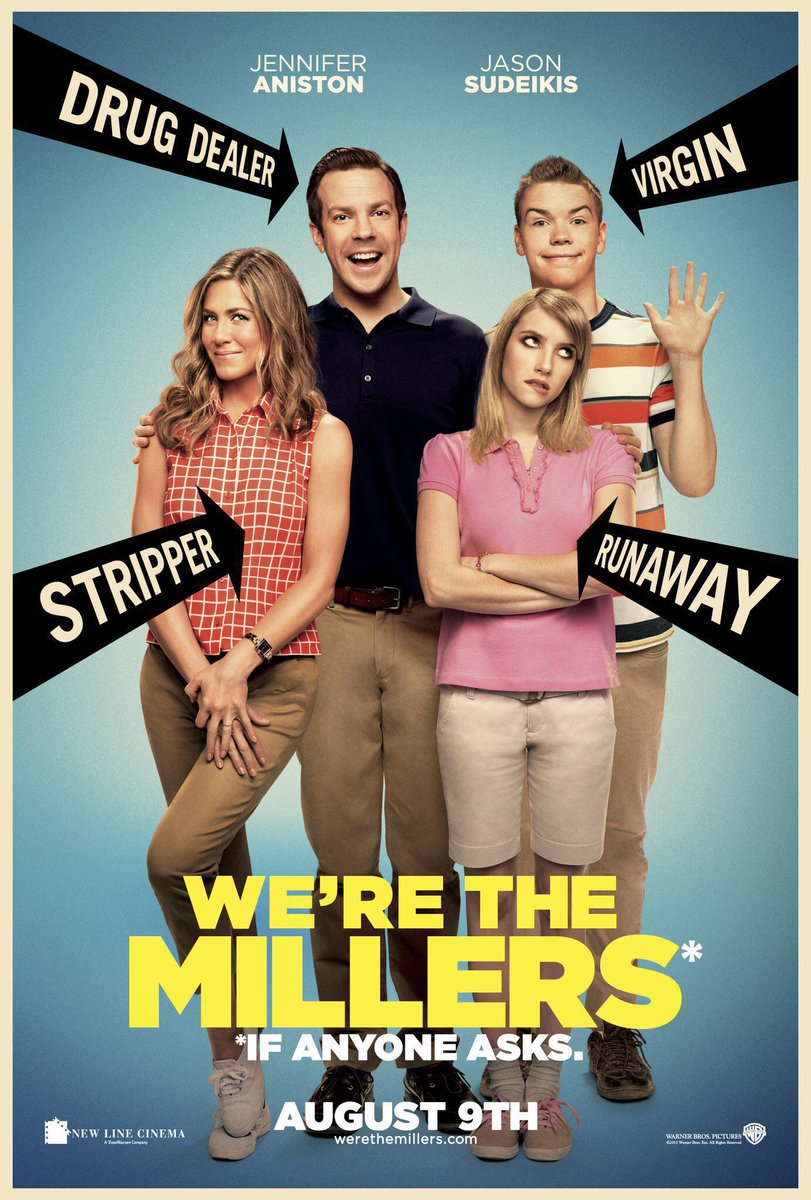 FilmNewsNos's tweet photo. 🎬MOVIE HISTORY: 13 years ago today, August 7, 2013 the movie ‘We’re the Millers’ opened in theaters!
#JenniferAniston #JasonSudeikis #EmmaRoberts #WillPoulter #EdHelms #NickOfferman #KathrynHahn #MollyQuinn #TomerSisley @IamLuisGuzman #ThomasLennon #MatthewWillig @RawsonThurber https://t.co/oqzanSeCBc