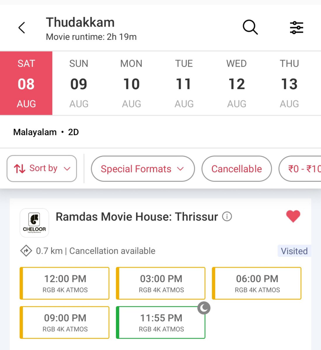 AnfieldBoy2255's tweet photo. Thrissur Ramdas 🔥🔥🔥

4 Shows Fast Filling ❤‍🔥❤‍🔥❤‍🔥

Special Night Show Added 🥵🥵🥵

Weekend Thookkiyadi Started 🕺🕺🕺

#Thudakkam #Mohanlal #VismayaMohanlal @aashirvadcine https://t.co/6jDbxK7tnR