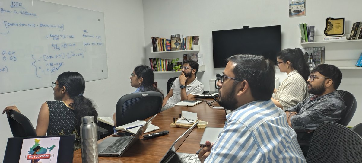 DevInsights1's tweet photo. An insightful session led by Mitali on Difference-in-Differences (DiD), exploring key concepts, assumptions, result interpretation, and practical applications in public health and development programmes.
#ImpactEvaluation #DiD #MEL #Research https://t.co/8tmxCeYPhE