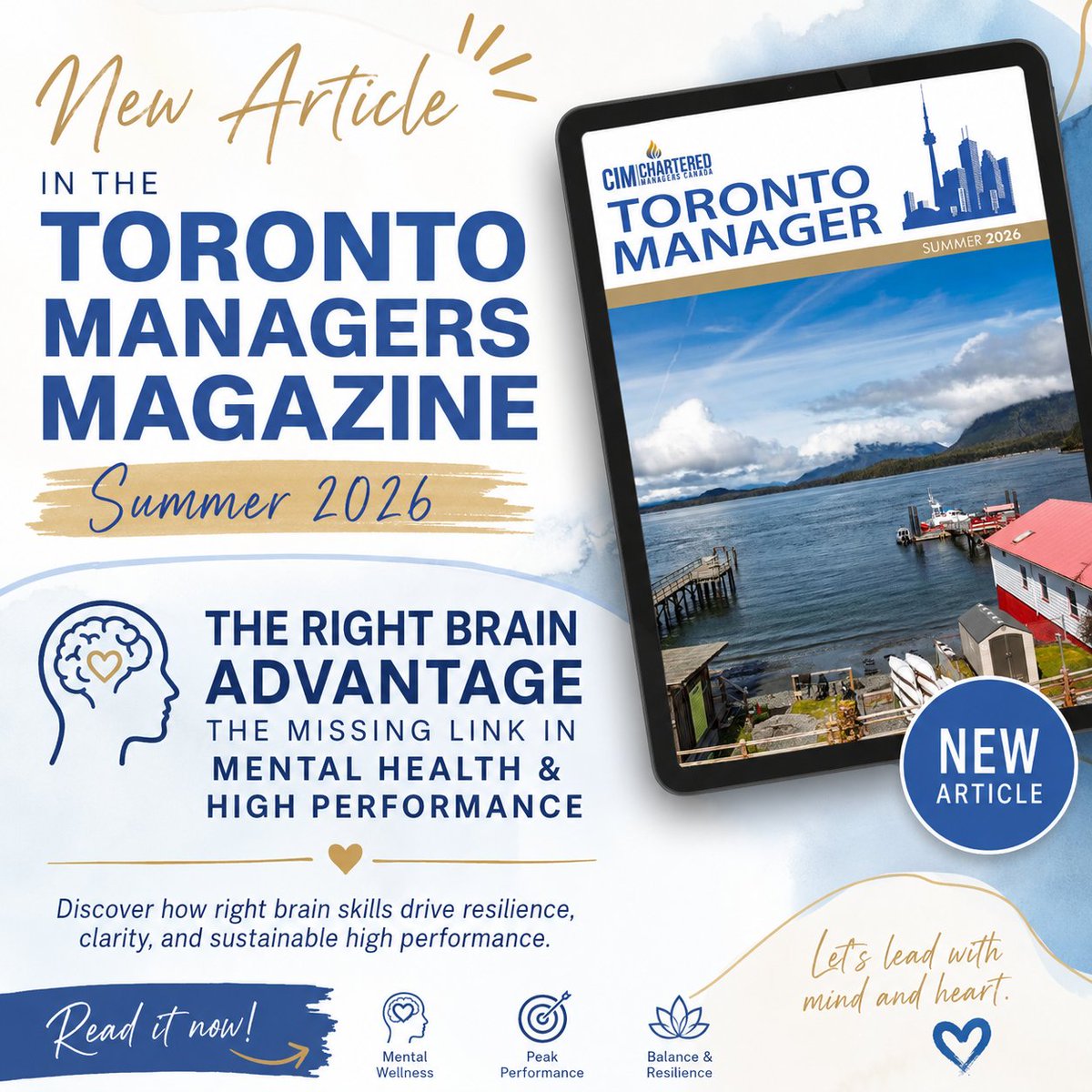 vhislop1's tweet photo. 📷Sharing my latest article, "The Right Brain Advantage: The Missing Link in Mental Health and High Performance," is featured in the Summer 2026 edition of Toronto Manager magazine on page 45.
https://t.co/B7WQ67EL69
I'd love to hear your thoughts on this one https://t.co/pR4oCxcPtG
