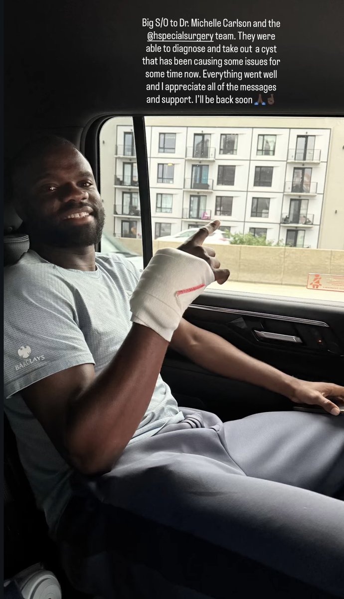 BlackSpinGlobal's tweet photo. Turns out Big Foe’s been playing with a cyst on his right hand/wrist “that has been causing some issues for some time”. 🤯Thankfully, it has successfully been removed.

Tennis players aren’t human.

Speedy recovery, Big Foe! 🙏🏾

📸 | bigfoe1998 IG https://t.co/FllZrKPIqx
