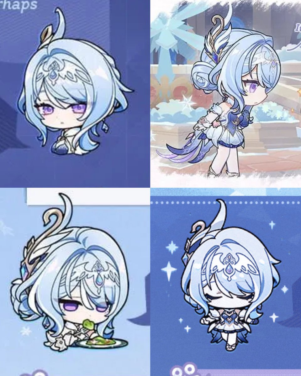 AboutSnezhnaya's tweet photo. ODETTE CHIBIS

#GenshinImpact https://t.co/ckvYPo9abf