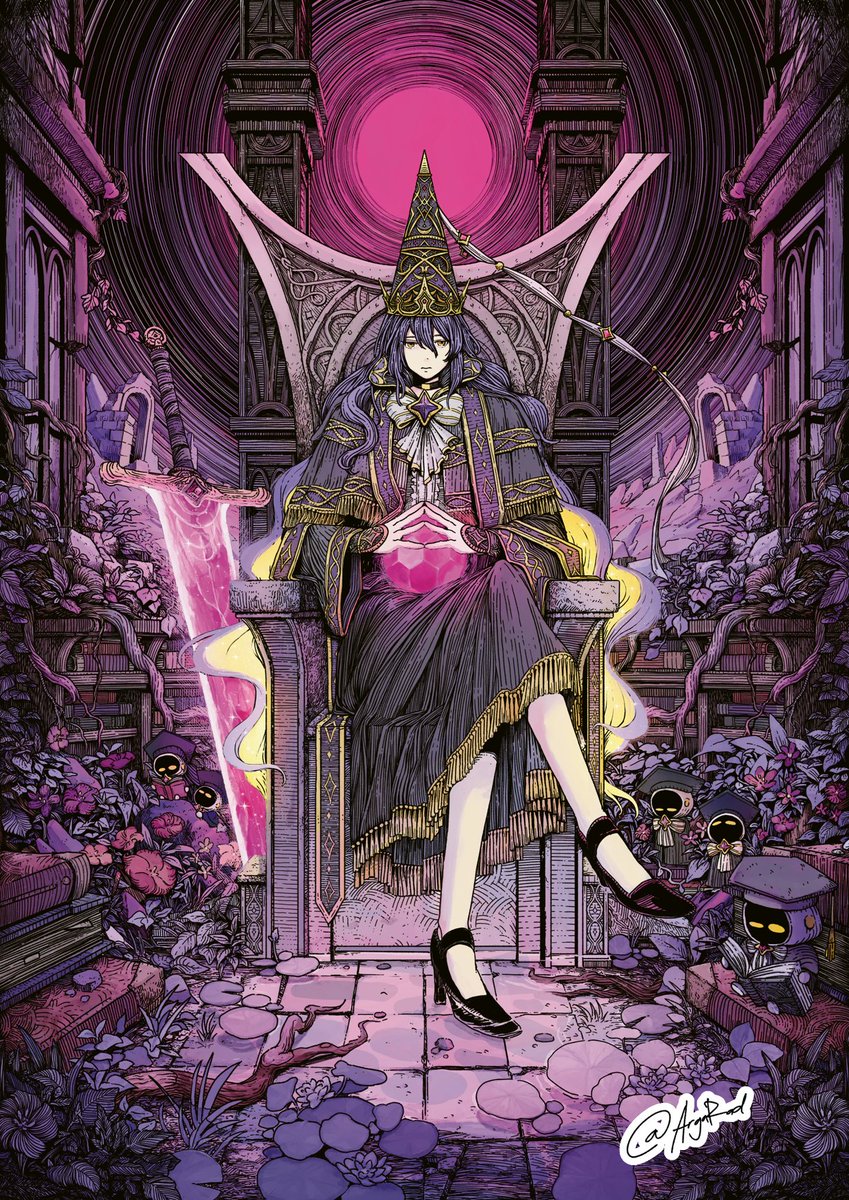 argarads's tweet photo. Moolight Queen, Moona 🟪👑🌕🌙

With guidance from the moon, the queen usurp a royal family and lead witches and mages to new path of magic. Twilight of the old kingdom brings a new age; age of stars

#HoshinovArt https://t.co/uZqxPEqlMq