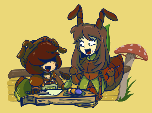 CvQuote777's tweet photo. Antanelly, a fellow gardener ant who grows plants and crops for the colony. She's a dirty worker whose fond of many sugary sweets and great friends with Antee. Gal pals feasting on fruity dough!
Wonder if others will join?
#entomon #ocart #oc #drawing https://t.co/xywWMF4PYs
