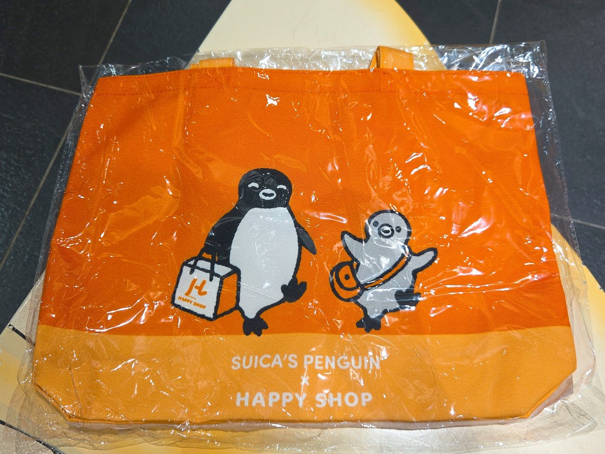 新潟駅のハッピーショップさんで Suicaのペンギンオレンジトートを購入