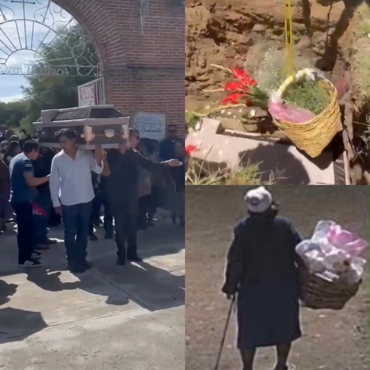 CerebrosG's tweet photo. Así fue como todos los ciudadanos despidieron a Doña Dominga Pérez. Tenía 82 años y le arrebataron la vida solamente para robarle los 90 pesos que llevaba tras vender cemitas en Amozoc, Puebla. Que en paz descanse. https://t.co/s3EHfn8pDF